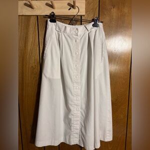 Long Button Down Skirt with Pockets